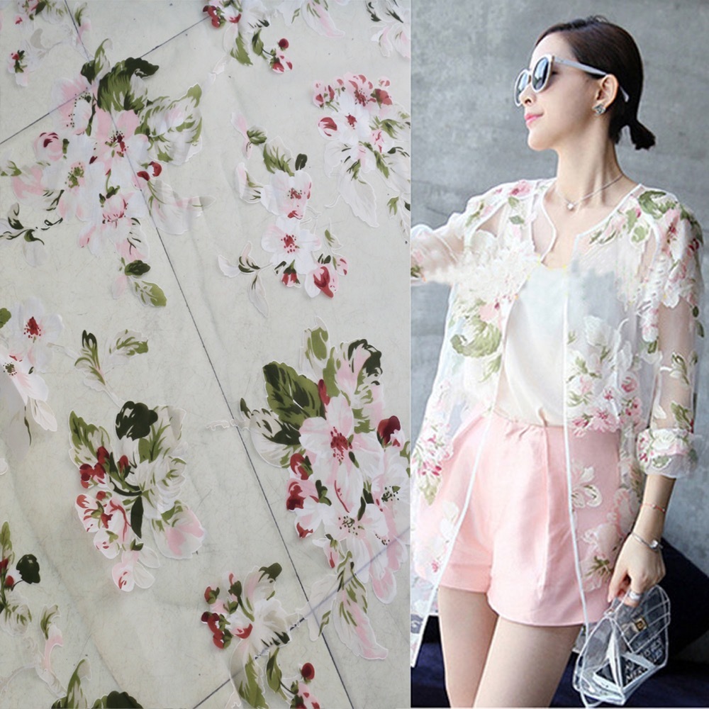 Digitally Printed Organza Fabric