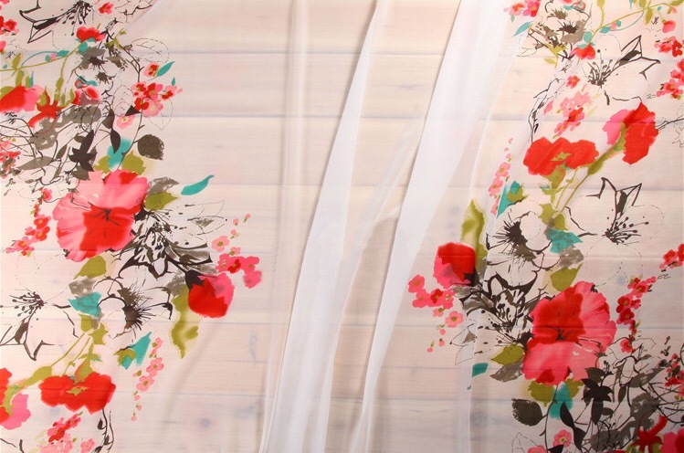 Digitally Printed Organza Fabric