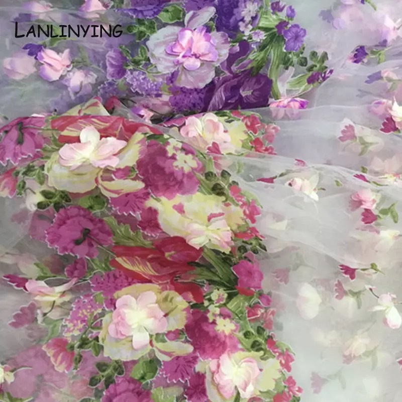 Digitally Printed Organza Fabric