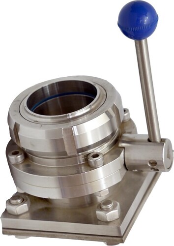 Stainless Steel 304 Butterfly Valve Flange - Color: Silver Chrome