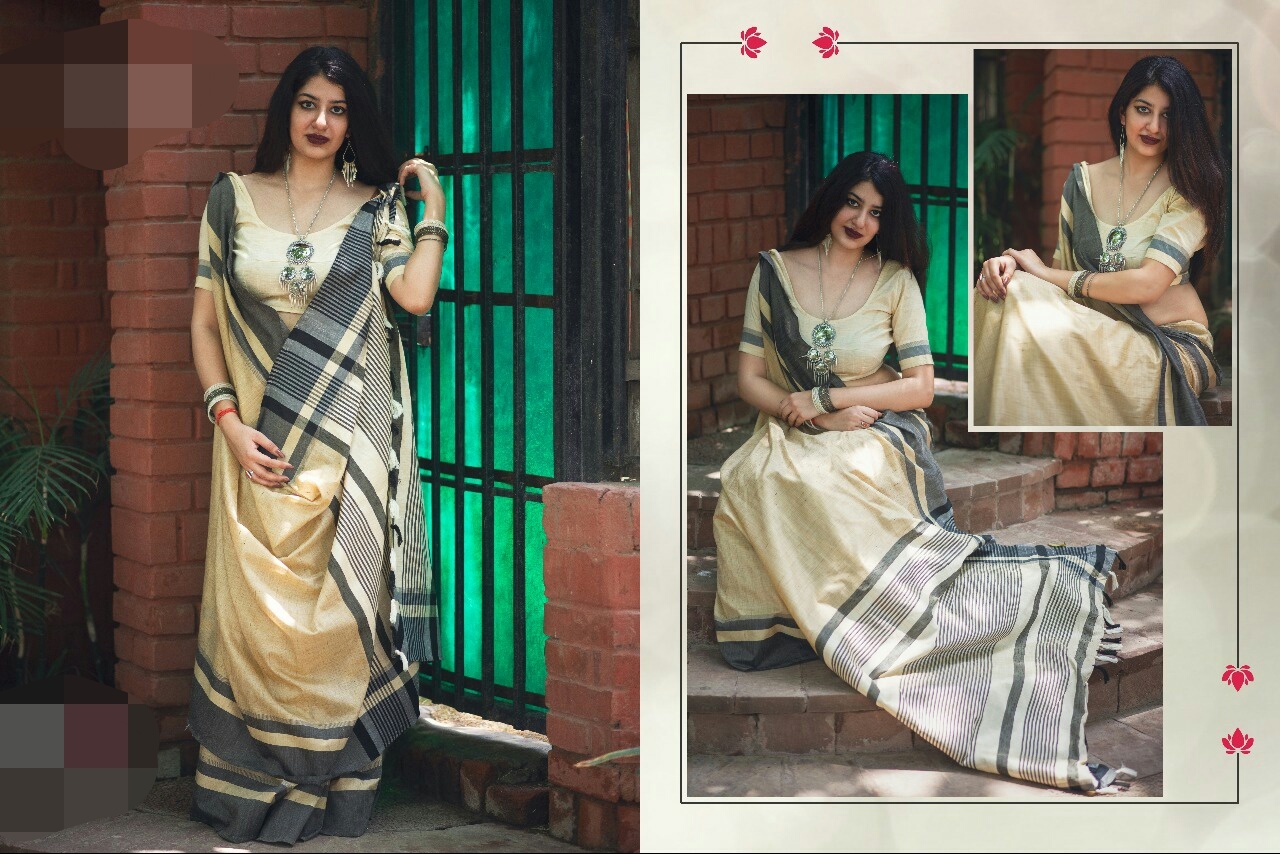 Different Colors Casual Row Silk Plain Saree