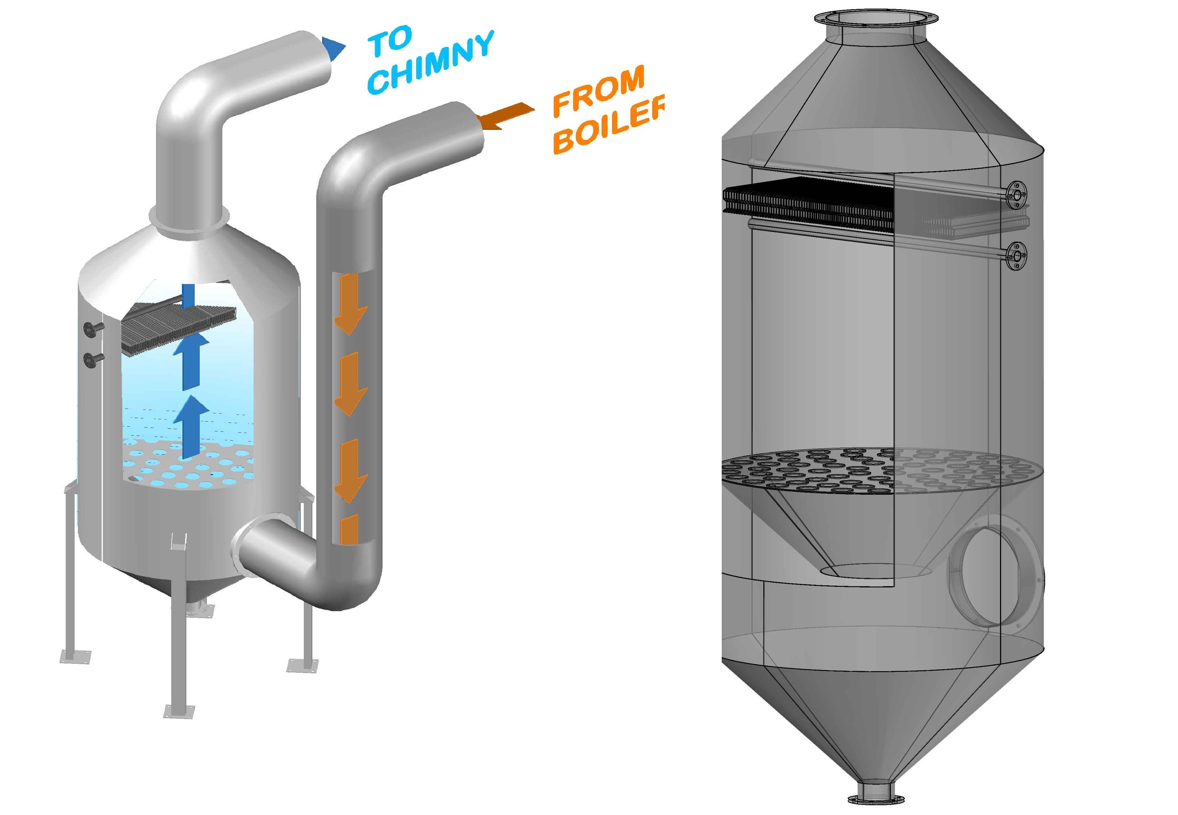 Water Scrubber - Metal Construction, 100-10000 Kg Capacity | Customizable Air Pollution Control With Water Cooling System