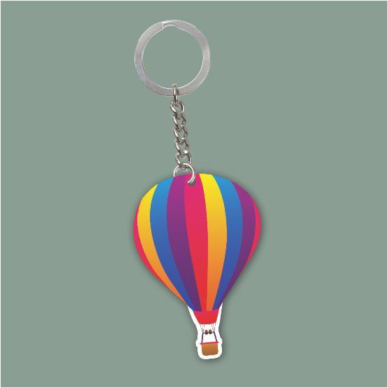 Silver And Yellow Acrylic Keychains
