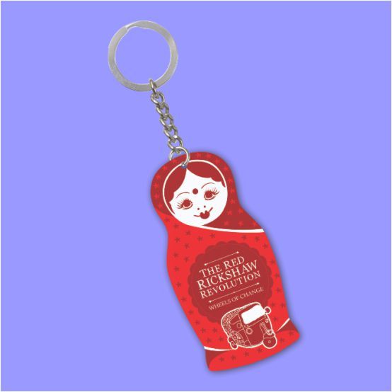 Silver And Yellow Acrylic Keychains