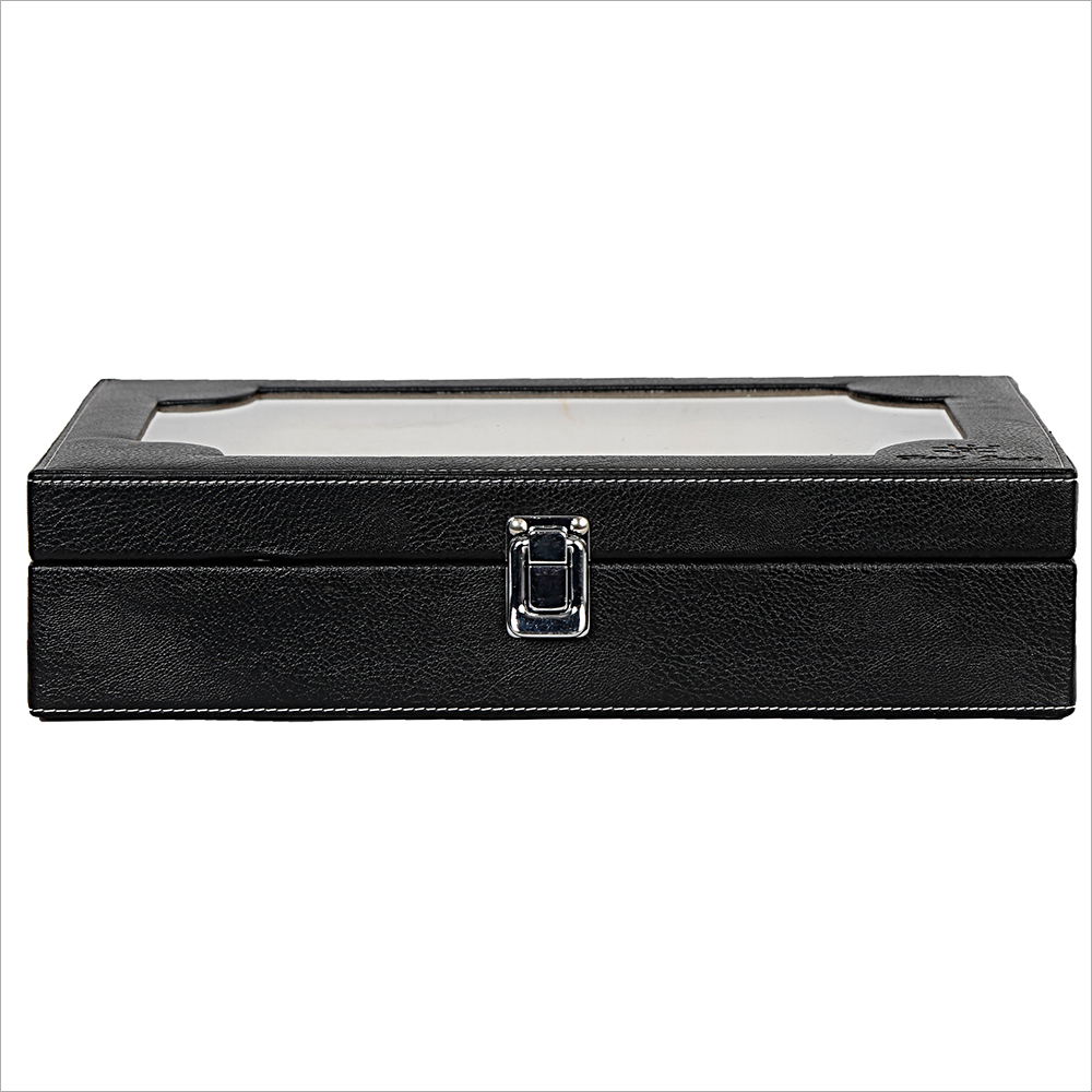 Cases Hard Craft Black Watch Box For 10 Watches