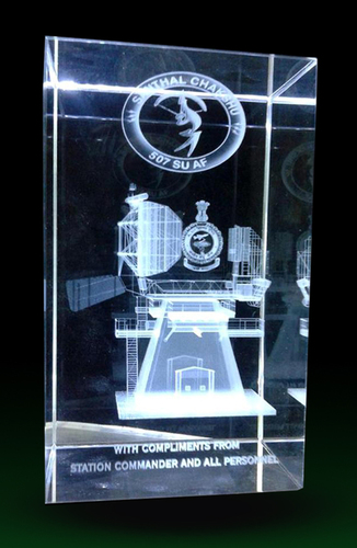 3D Laser Engraved Corporate Crystal Gift Mementos