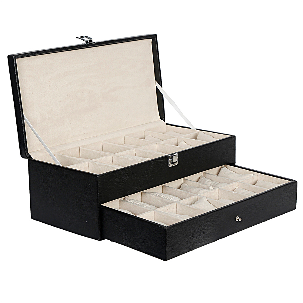 Cases Hard Craft Brown Watch Boxes For 24 Watches