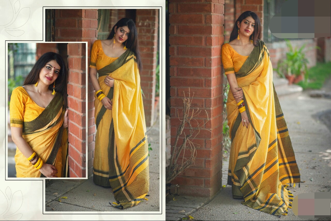 Different Colors Casual Row Silk Plain Saree