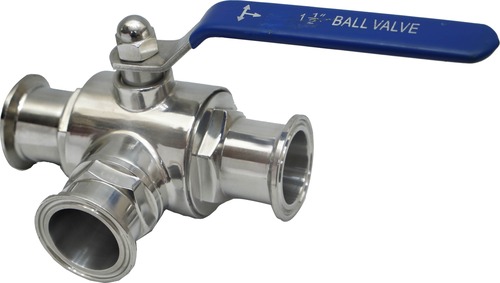 राउंड स्टेनलेस स्टील एंड 3 वे वाल्व