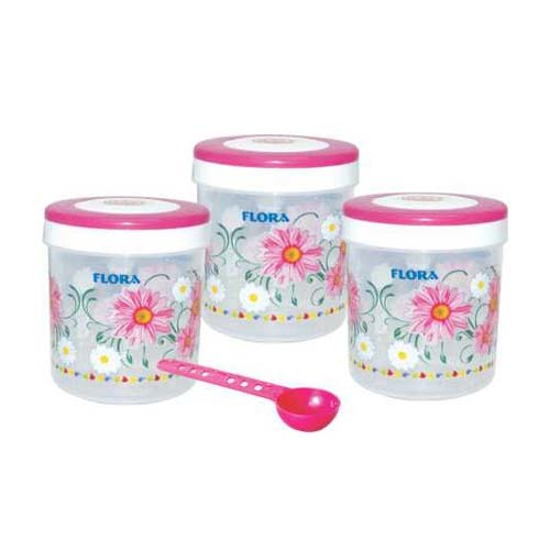 Plastic Round Foil Printed  Multi Purpose Container Spicy 900 Hardness: Rigid