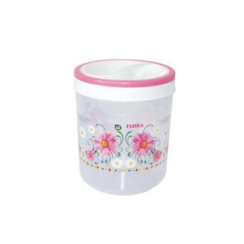 Blue & Pink Plastic Round Foil Printed  Multi Purpose Container Spicy 5500