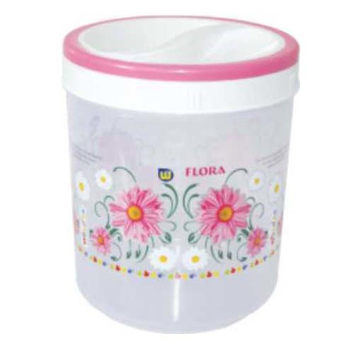 Blue & Pink Plastic Round Foil Printed  Multi Purpose Container Spicy 12000