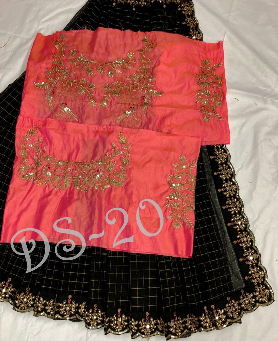 Black Latest Designer Saree