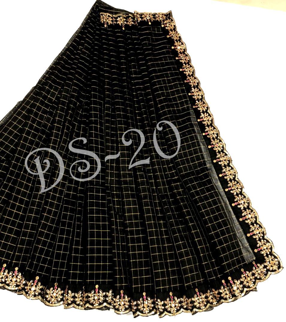 Black Latest Designer Saree