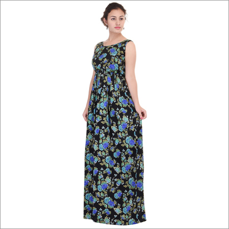 Ladies Printed Maxi Dress