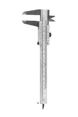 Aluminum Caliper - Precision Measuring Tool | Silver Finish, Lightweight Plastic Design for Laboratory Use