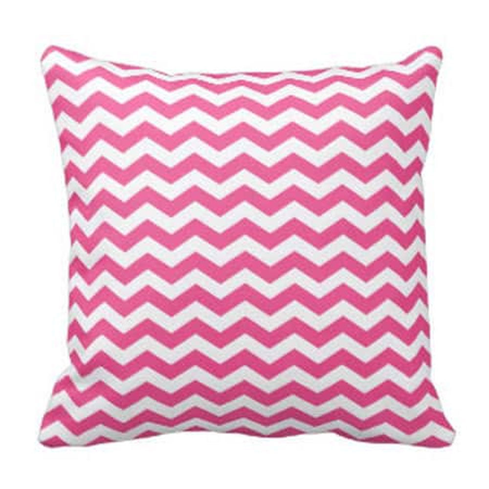 100% Cotton White Chevron Pillow