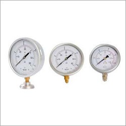 Pressure Gauges - Stainless Steel, 4-Inch Dial Size, Accurate Readings - Ideal for Industrial Applications, High Durability