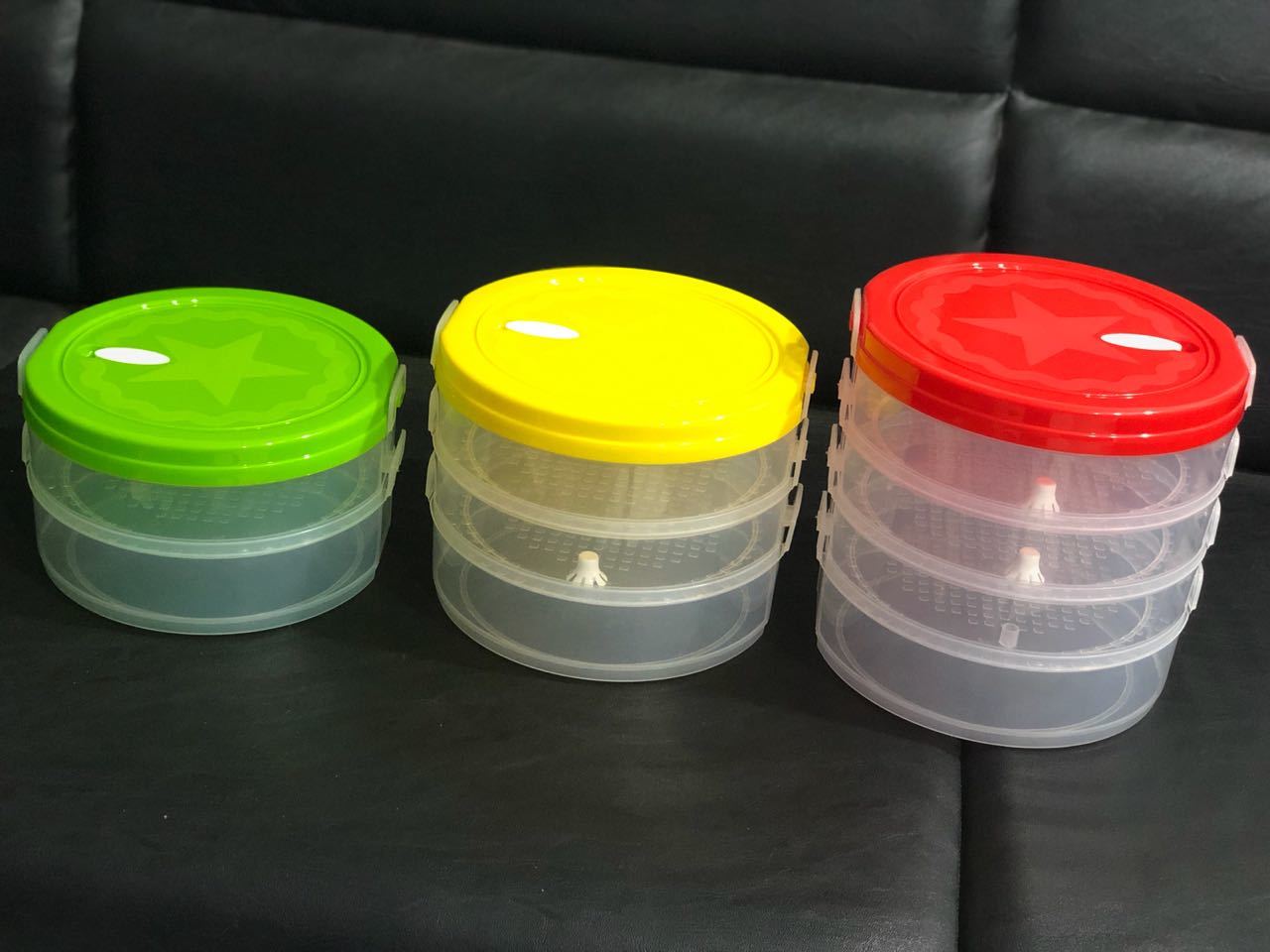 Sprout Maker - Polypropylene Plastic, 19.2 X 19.2 X 14.7cm, Transparent Body With Red Lid | Hygienic, Odorless, Multi-grain Sprouting System