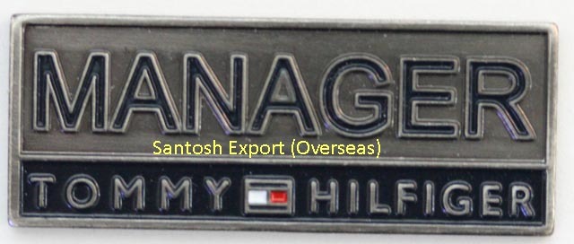 Personalized Name Badges - Brass Material, 70 Mm Rectangle Shape, Silver Plating | Custom Design Logo, Pin Or Magnetic Attachments, High-quality Printed/epoxy/engraved Finishes