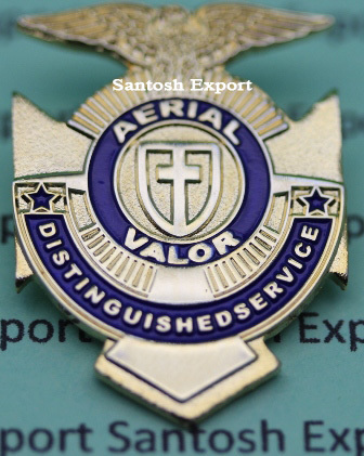 Police Badge - High Quality Brass & Copper, 20-45 Mm Custom Shape | 3d Die Struck, Gold Plating, Moq 200 Pieces, Oem & Odm Services