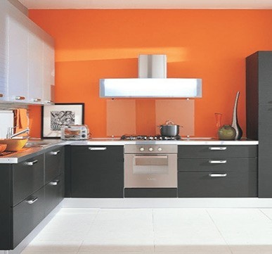 Modular Kitchen - Mild Steel & Pvc Construction | Modern & Classic Design, Marble Counter Top, Swing Door, Optimum Durability, Water Lines & Ventilation