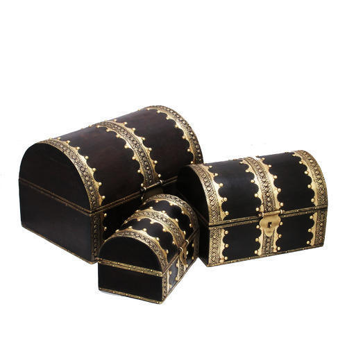 लकड़ी का सजावटी हस्तशिल्प बॉक्स