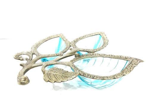 Silver Plated Double Leaf Bowls