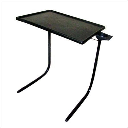 Black Cup Holder Table - Plastic & Wood, 3ft x 1.5ft Square | Ergonomic Design, Portable & Durable Finish