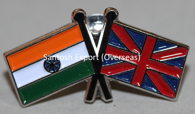 Flag Lapel Pins - Brass, 21x19 Mm | Exceptional Quality Solid Metal, Custom Design, Gold Plating, Available In Multiple Finishes