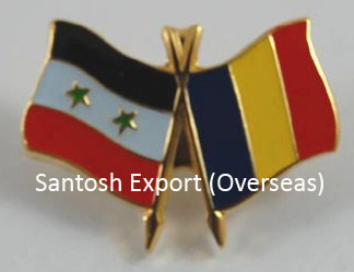 Flag Pins - Brass, 21x19 Mm, Gold Plating | High-quality Solid Metal Cross Country Friendship Pins With Custom Logo Design