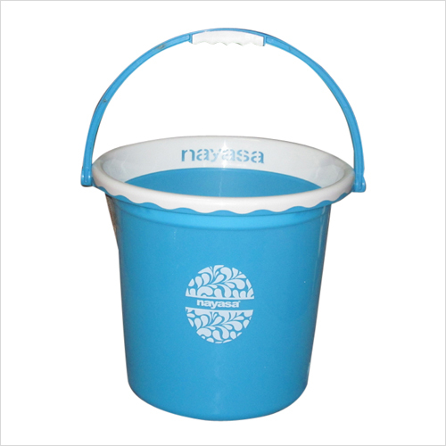 Plastic Round Bucket - Color: Blue