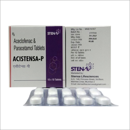 एसेक्लोफेनैक पैरासिटामोल टैबलेट्स