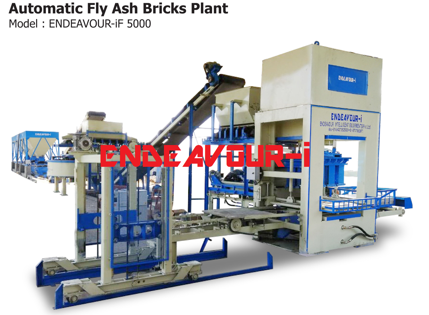 Automatic Fly Ash Bricks Plant - 18 Bricks Per Stroke, 3300-3500 Bricks Per Hour | Plc Control, 1-year Warranty, Heavy Duty Hydraulic Press