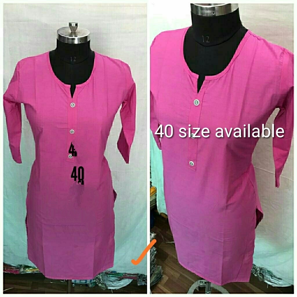 Cotton Kurti - Size 40/42/44/46, Multy Color, Long Sleeve, Daily Wear, Washable