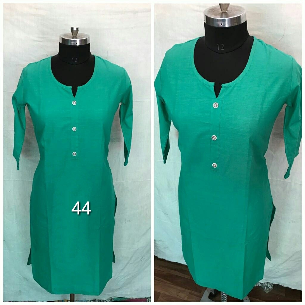 Cotton Kurti - Size 40/42/44/46, Multy Color, Long Sleeve, Daily Wear, Washable