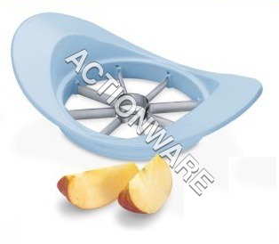 Apple Cutter - ABS Plastic, Standard Size, Sky Blue Color | Features Steel Blades, Ideal for Quick and Easy Slicing of Apples