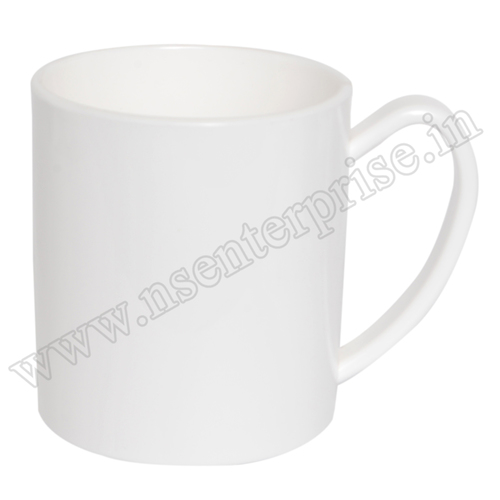 Coral White Polymer Mug - 11oz Size, Ceramic Material, Elegant Design for Daily Use