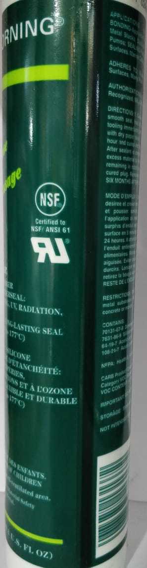 Dowsil Food Grade 732 & High Temperature Silicon Sealant Application: For Fixing And Sealing