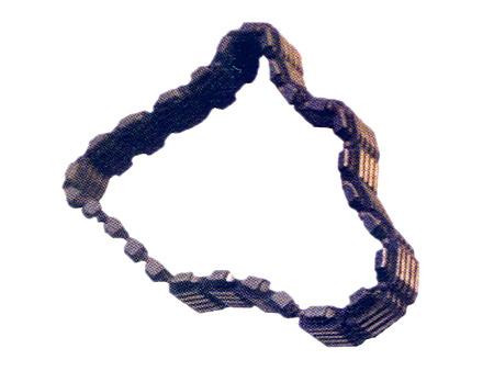 PIV Chain - Metal 18x10mm, Blue Cable Chain with Lobster Clasp Closure
