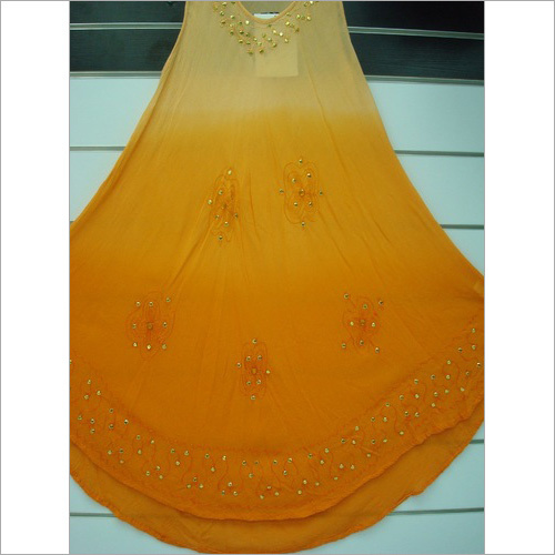 Indian Ladies Rayon Crepe Umbrella Dress