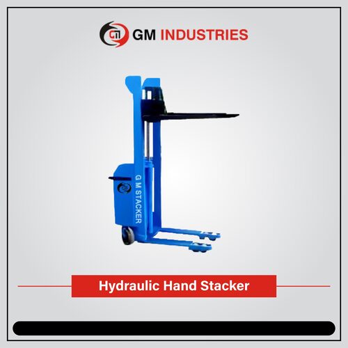 Blue Hydraulic Hand Stacker