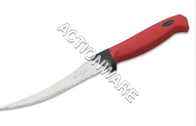 Superior Tomato Knife - Stainless Steel, Small To Large Size, Red And Silver Color | Features ABS Plastic Construction, 1.5-3 Thickness
