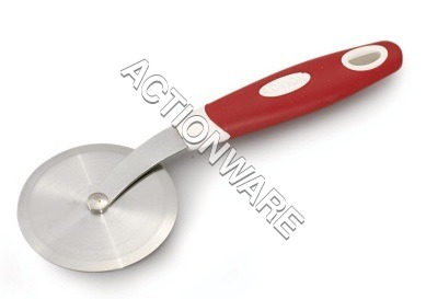 Pizza Cutter - Stainless Steel, Small to Large Size, Red and White Handle | Polished Finish, Durable ABS Plastic Components