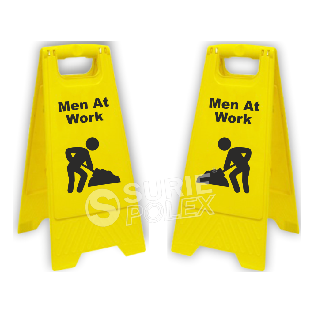 Foldable Caution Board - Various Logos Available , Ideal For Wet Floor, Cleaning In Progress, Men At Work And Customized Requests