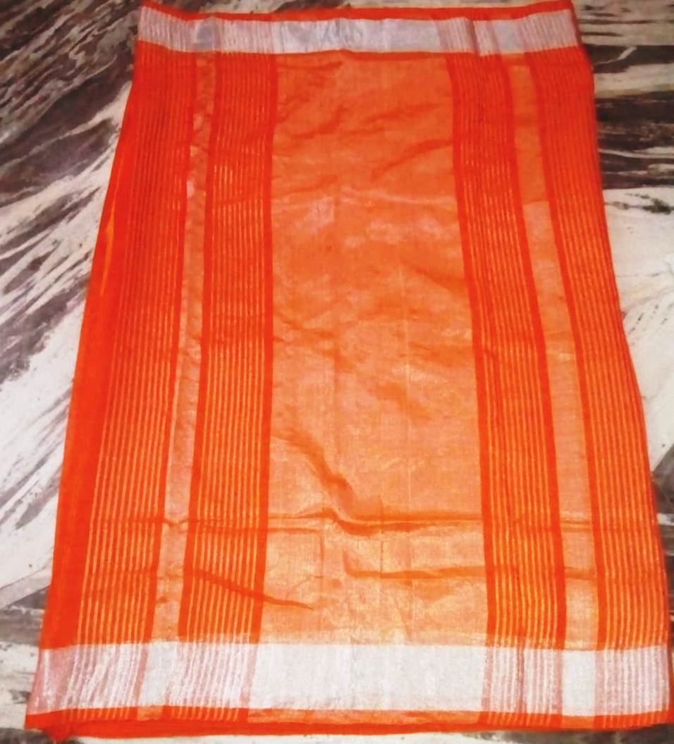 Soft Linen Saree - Handwoven Woven Fabric, All Color Variations | 1 Year Warranty