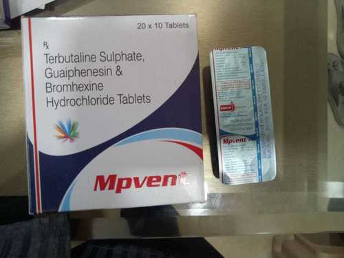 टेरब्युटालिन 1.25 मिलीग्राम + गुआइफेनेसिन 100 मिलीग्राम + ब्रोमहेक्सिन 8 मिलीग्राम टैबलेट।