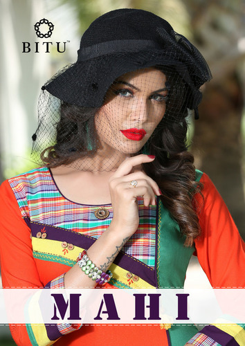 Bitu Mahi Plain Rayon Kurtis - Heavy 14kg Plain Rayon, Pure Cotton Check, Size L(40)-XXL(44), Length 46 Inch | Dry Clean Only, For Girls, All Seasons