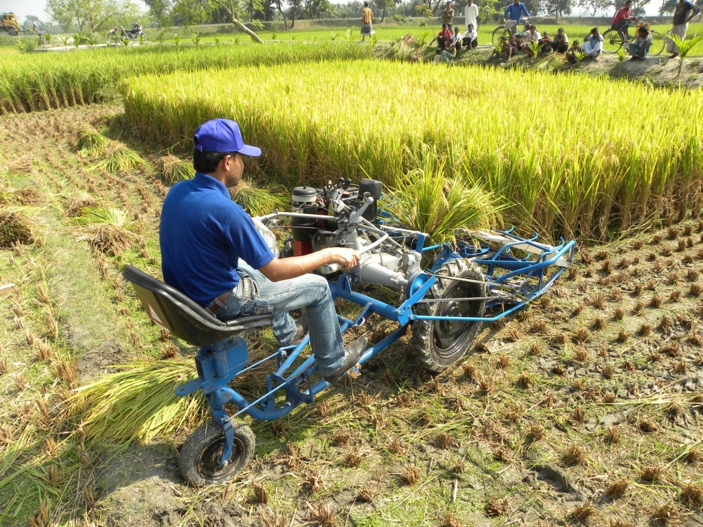 Bcs Reaper-binder - 10 Hp Lombardini Diesel Engine, 1 Acre Per Hour Output | Gear Drive, Electric Start, Adjustable Cutting Height