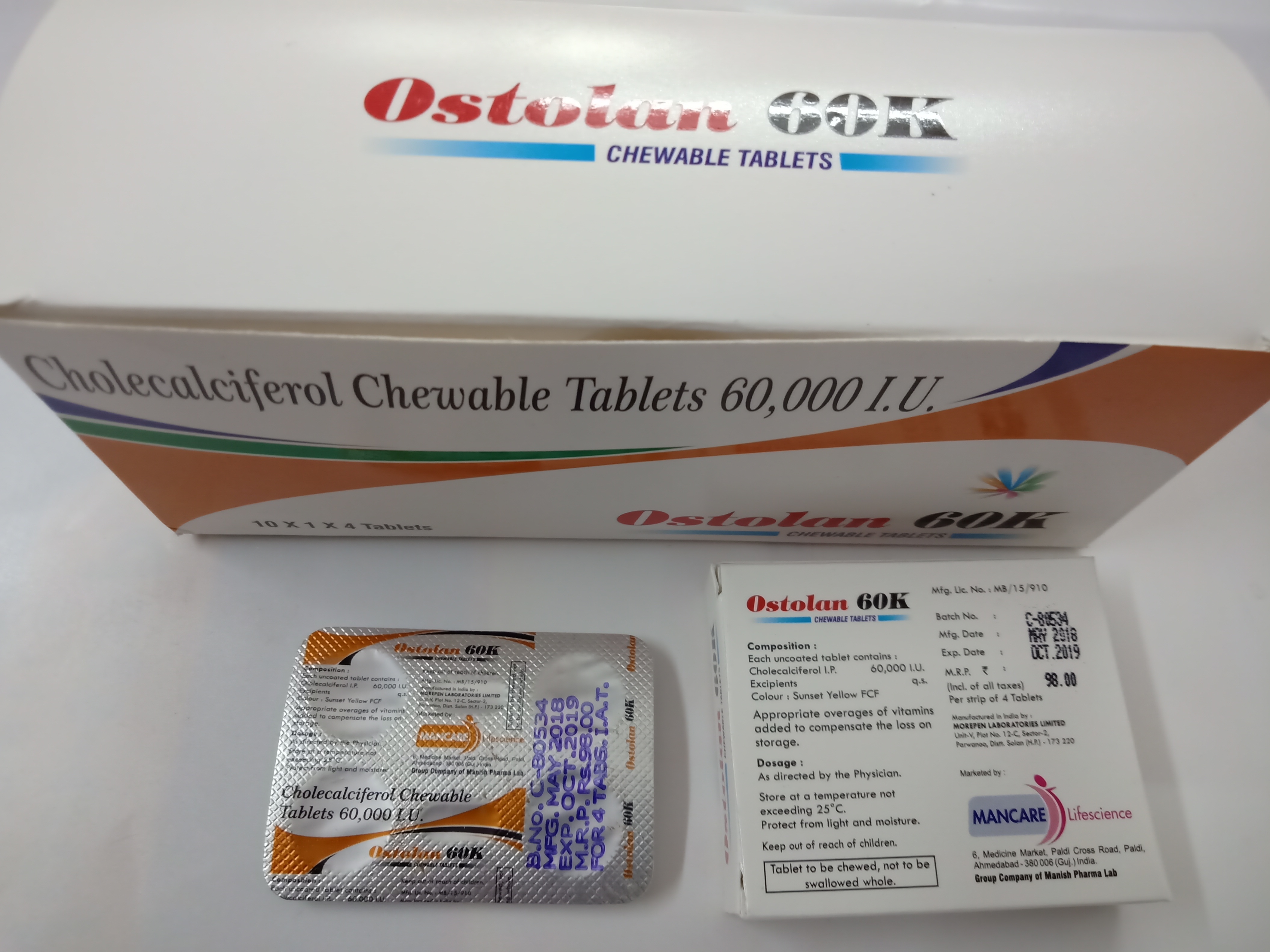 "Cholecalciferol Tab I.p. Chewable Tab